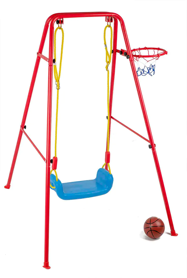 Swing + Ball basket on metal frame