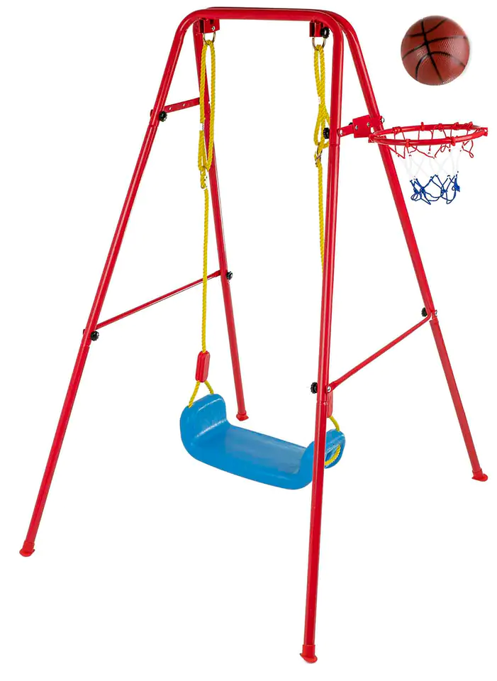 Swing + Ball basket on metal frame