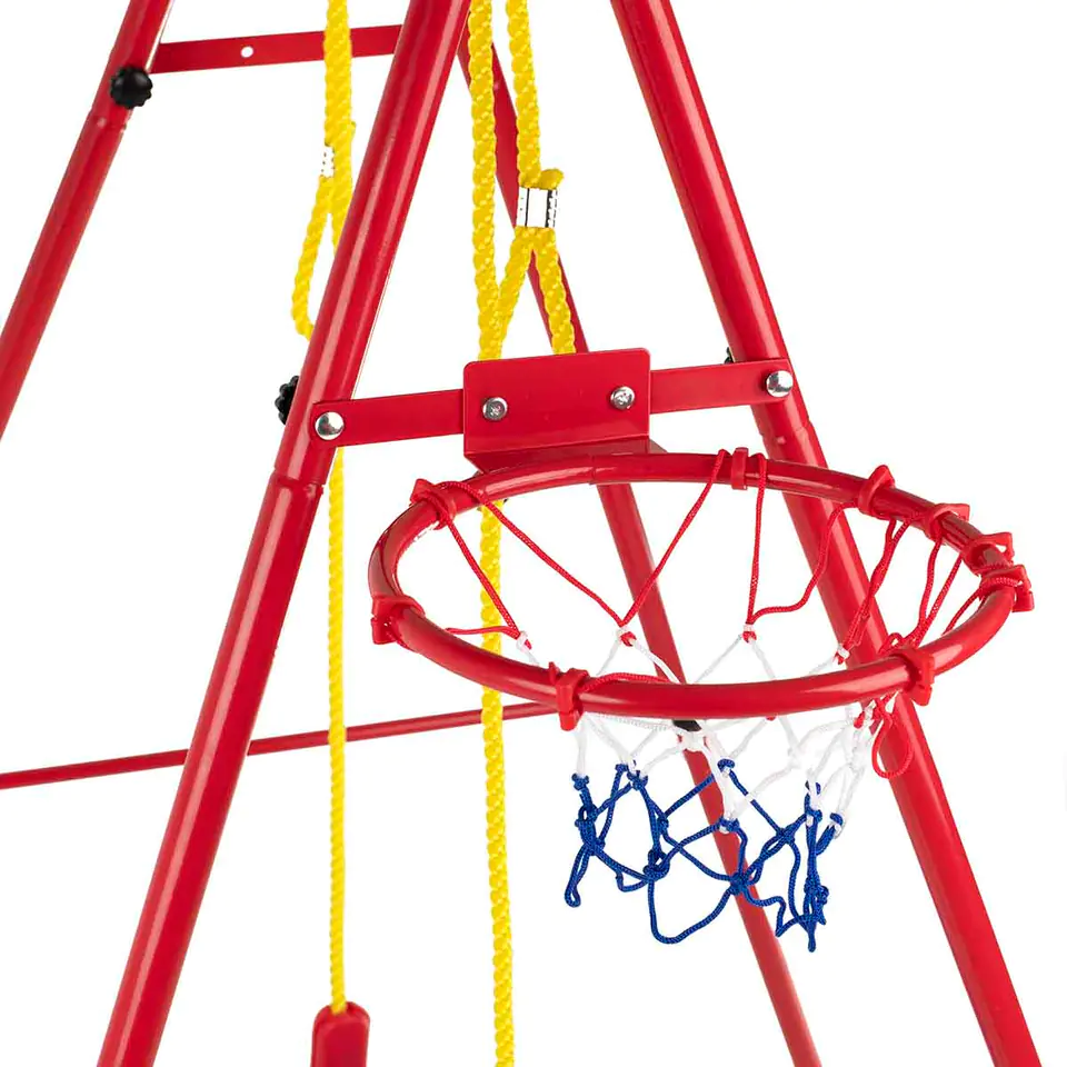 Swing + Ball basket on metal frame