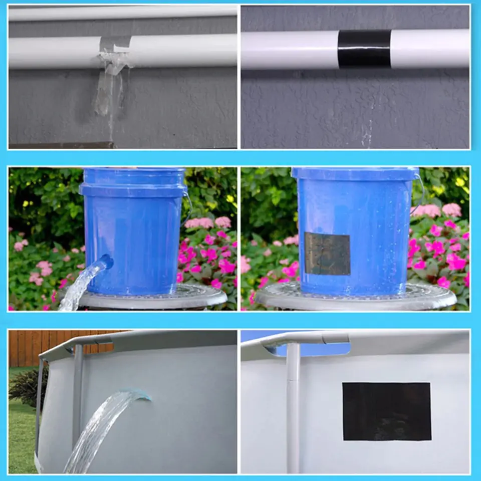 Waterproof waterproof repair tape for pool pipes black 150 x 10cm