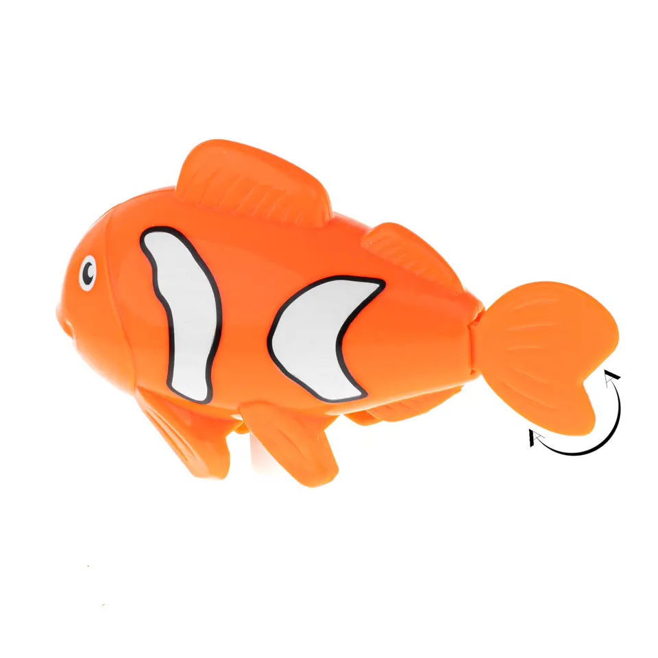 Bath toy wind-up orange fish