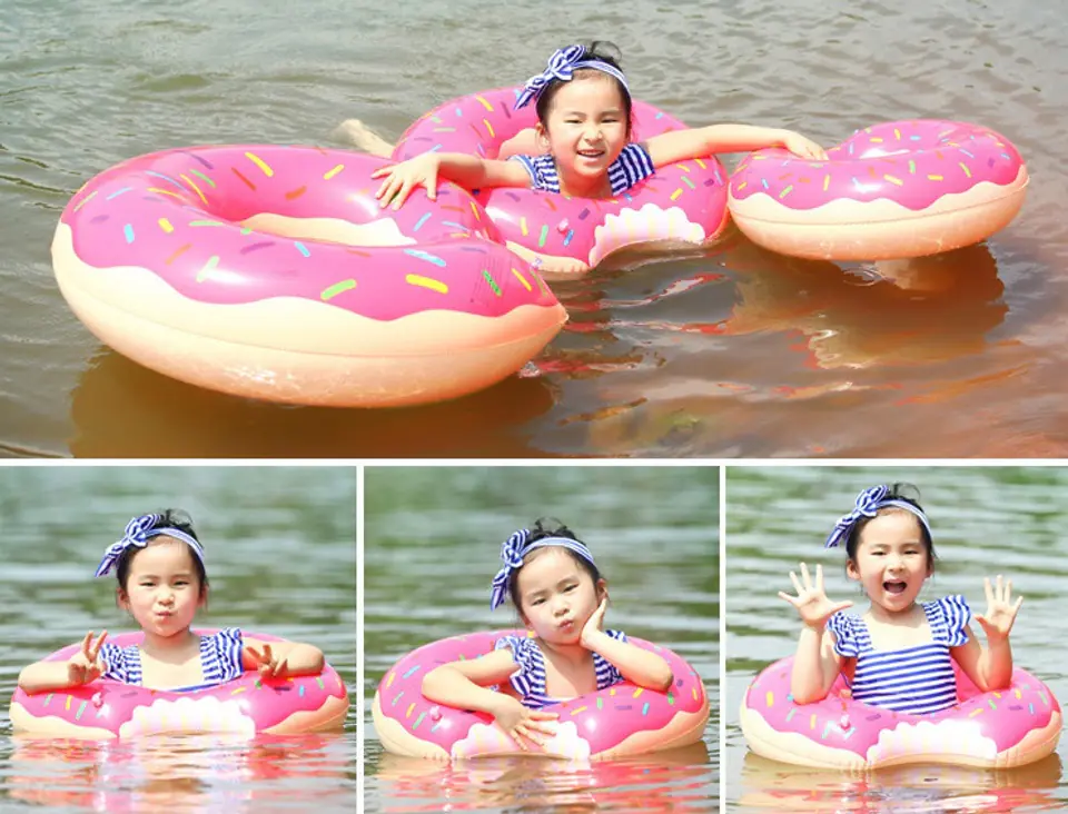 Children's Inflatable Wheel Donut 50cm pink