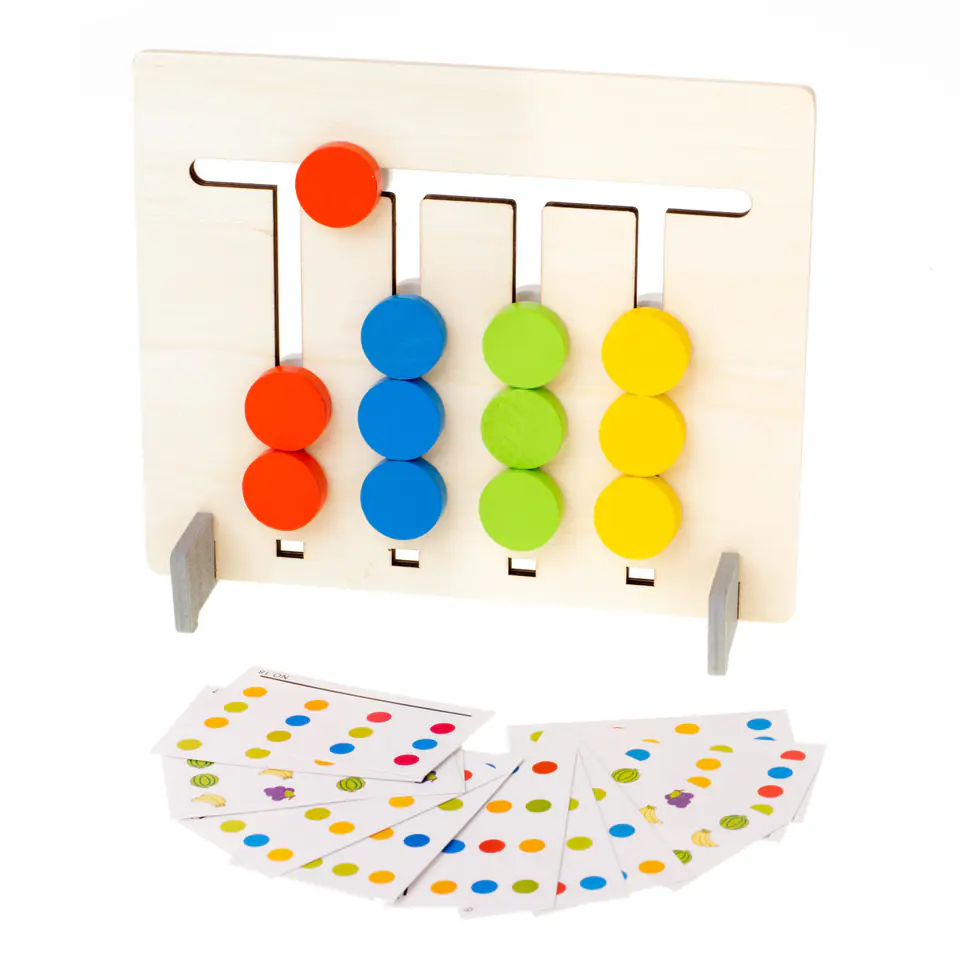 Wooden educational toy match colors montessori fruits