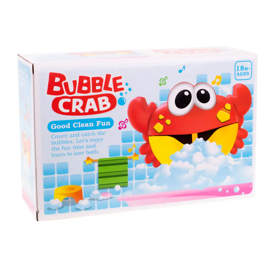 Foam bubble generator bath toy crab