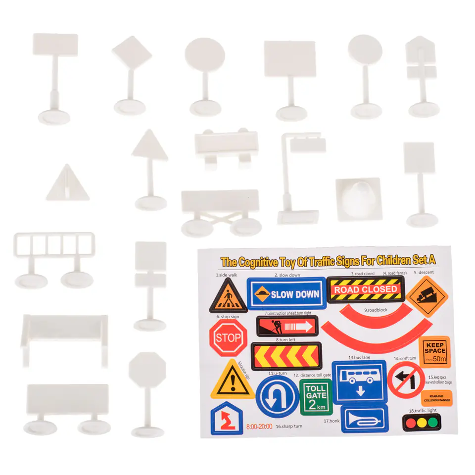 City street play mat + road signs waterproof color 130x100cm