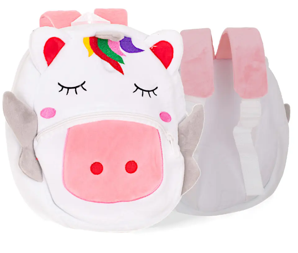 Preschooler's backpack plush unicorn 24cm