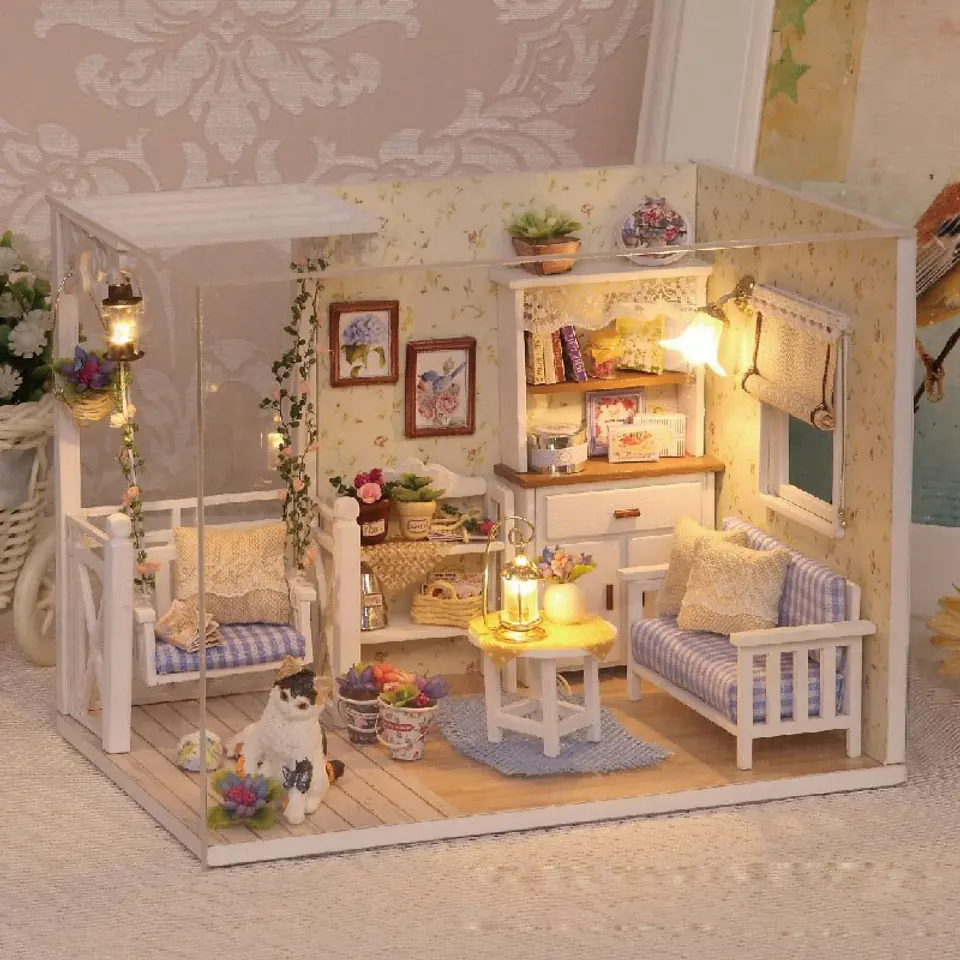 Dollhouse retro wooden model DIY 3013