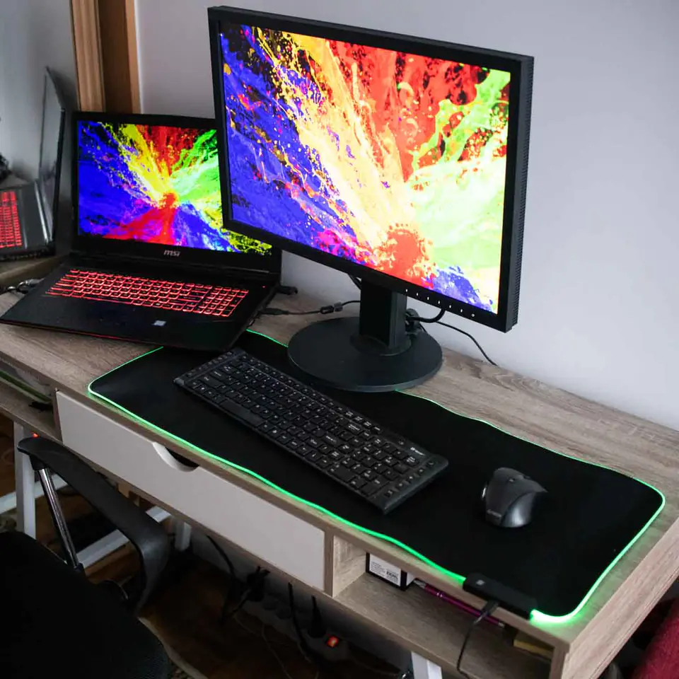 Desk mouse pad RGB 40 x 90 x 0.4 cm