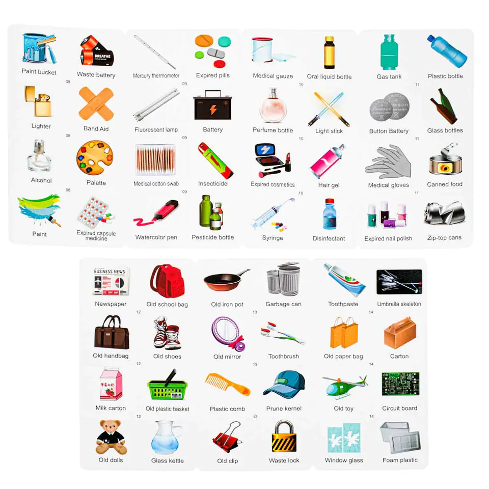 Puzzle game Waste Segregation + Cards