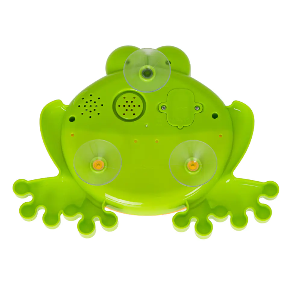 Foam bubble generator toy for bathing frog