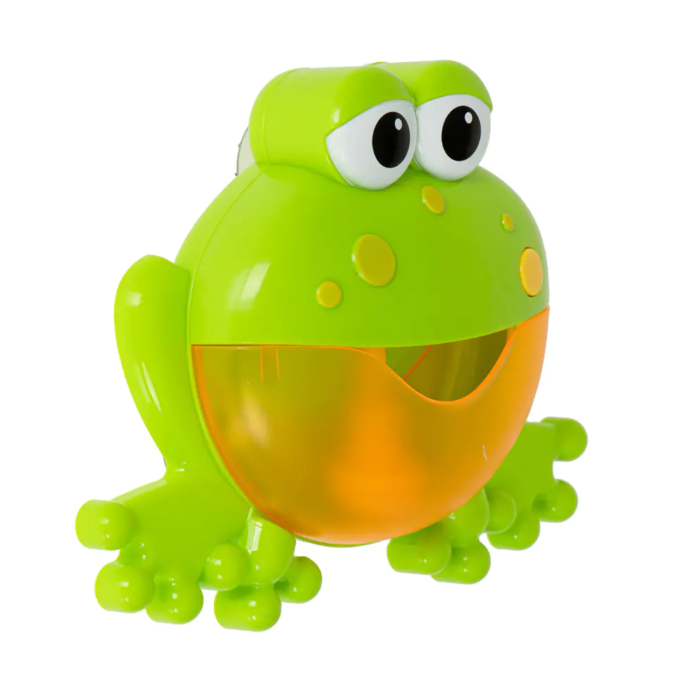 Foam bubble generator toy for bathing frog