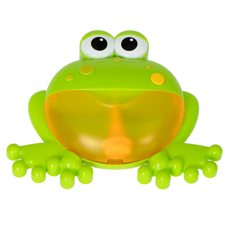 Foam bubble generator toy for bathing frog