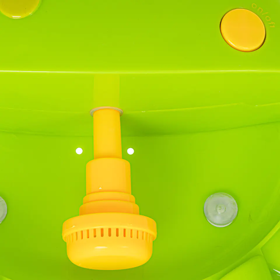 Foam bubble generator toy for bathing frog