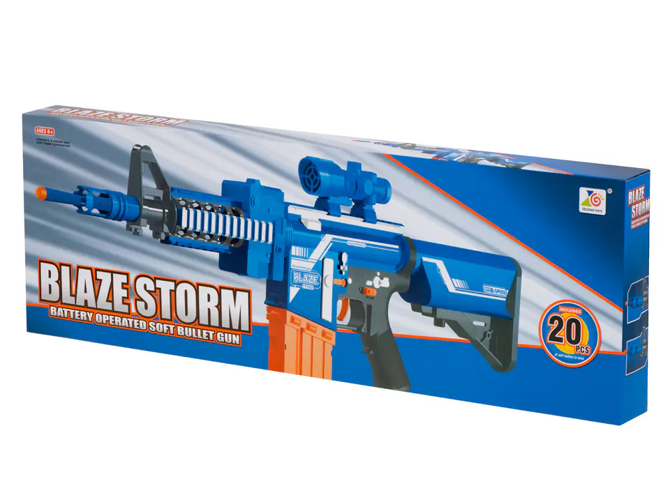 Blaze Storm foam cylinder arrow rifle + magazine + 20 arrows
