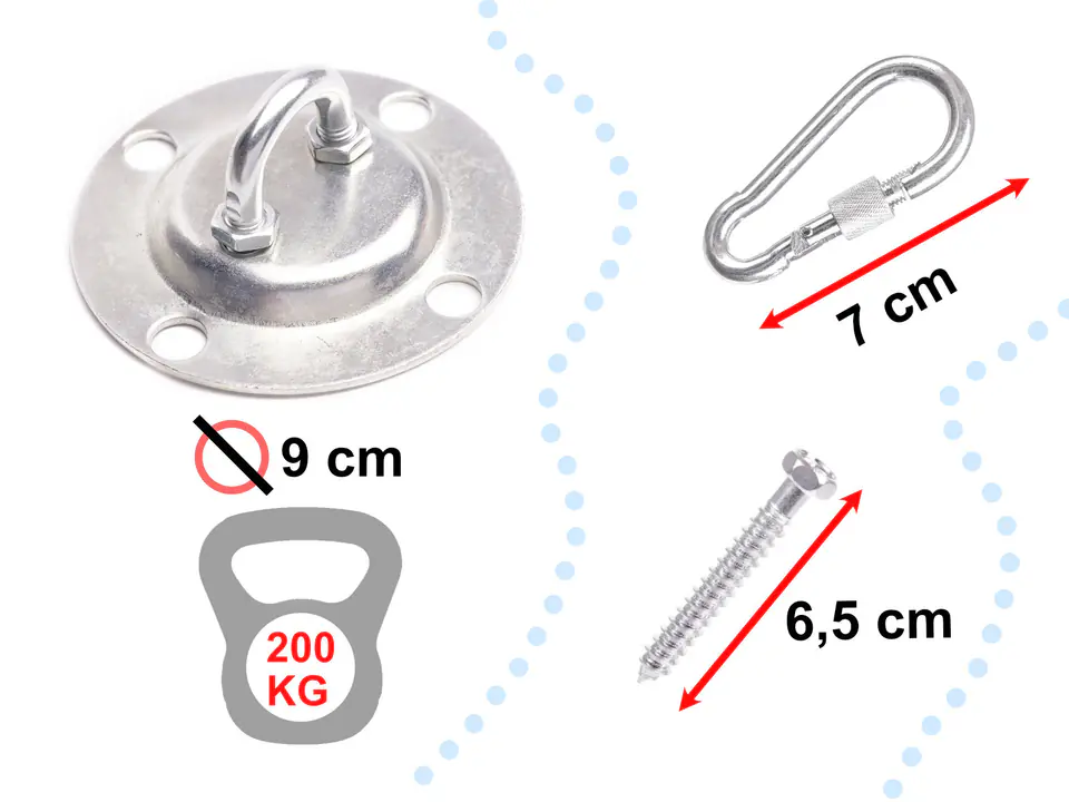 Ceiling mount hammock swing hook chain 200kg