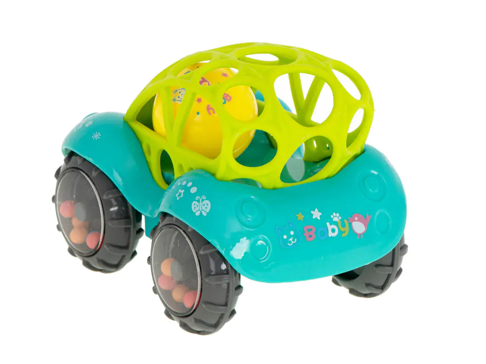 Toy car toy car rattle teether with balls