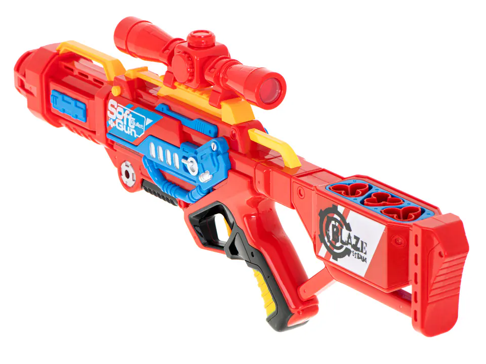 Foam machine arrow rifle Blaze Storm + 20 arrows red