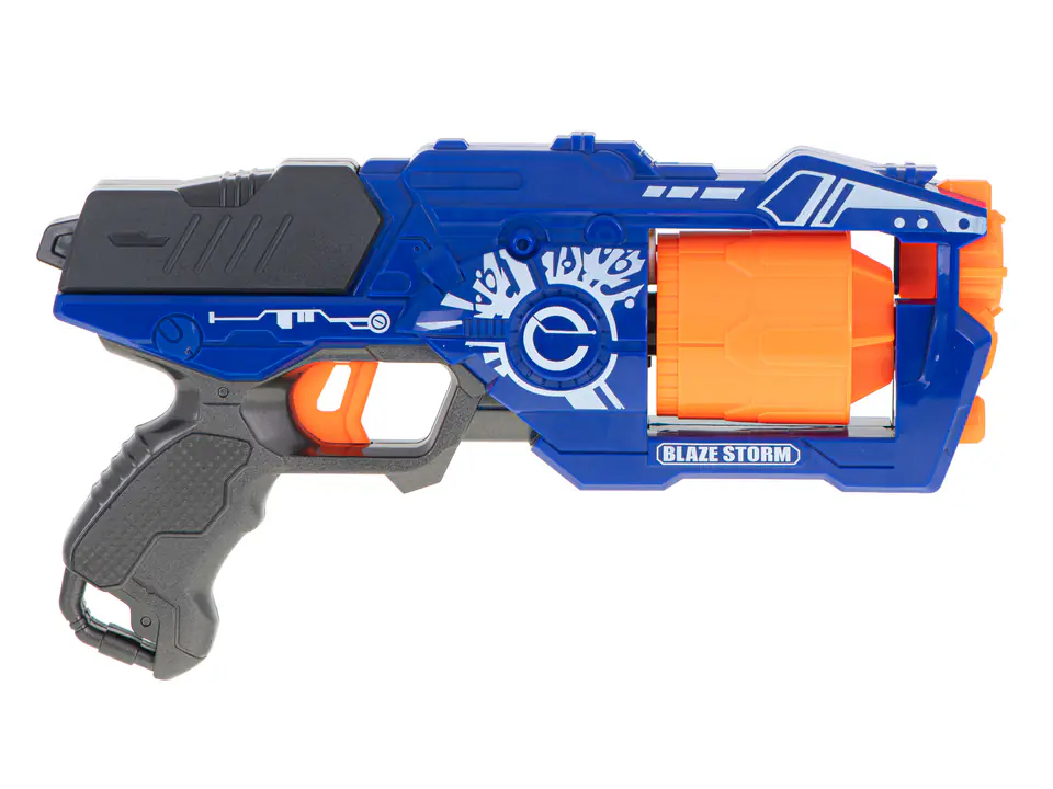 Blaze Storm Foam Cylinder Arrow Gun + 20 Arrows Blue