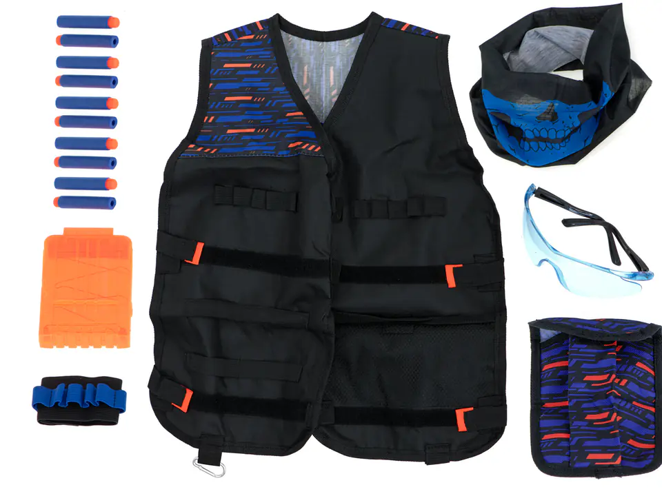 Tactical vest for accessories for Nerf 2 launcher + equipment