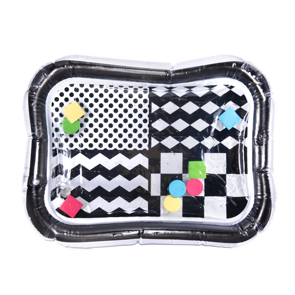 Water mat inflatable contrast black and white patterns 65cm x 50cm