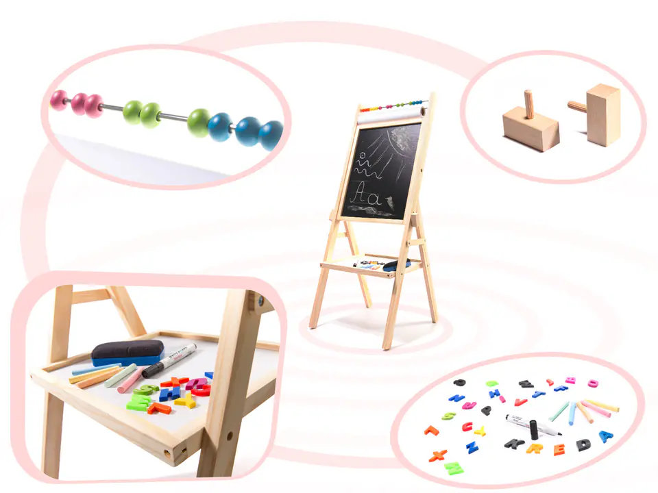 Chalk magnetic board + paper abacus 90cm