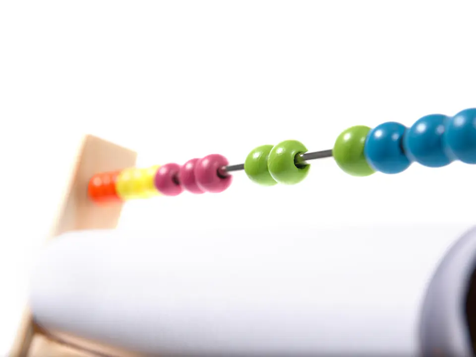 Chalk magnetic board + paper abacus 90cm