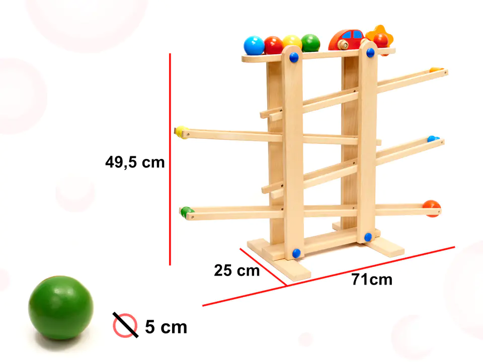 Ball track wooden kulodrom montessori XXL