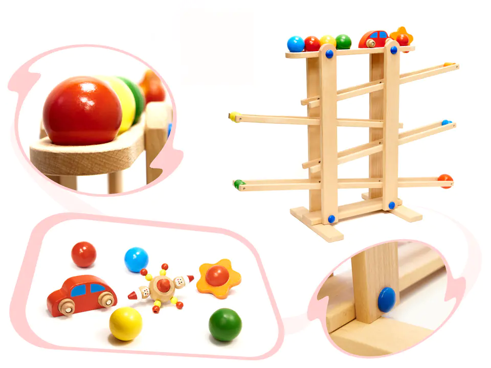 Ball track wooden kulodrom montessori XXL