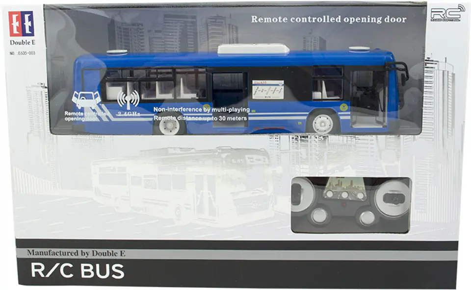 RC Remote Controlled Bus with Door Blue