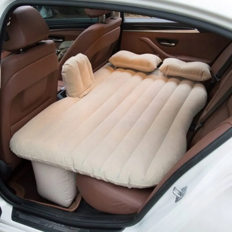 Mattress bed for car cars inflatable + pump beige