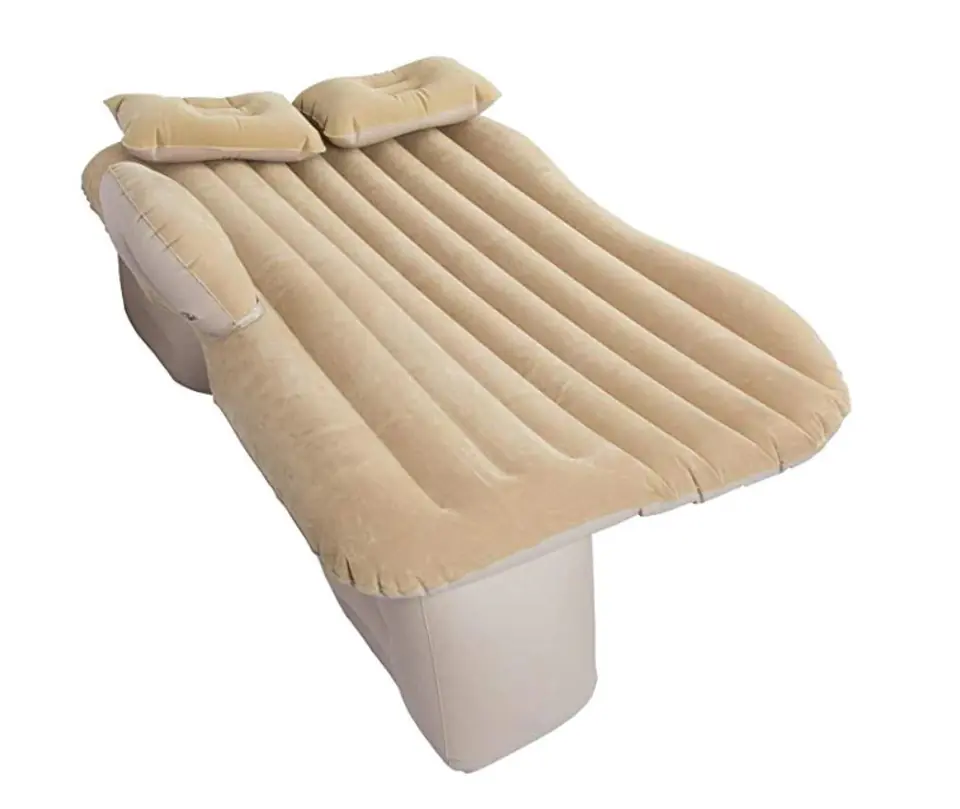 Mattress bed for car cars inflatable + pump beige