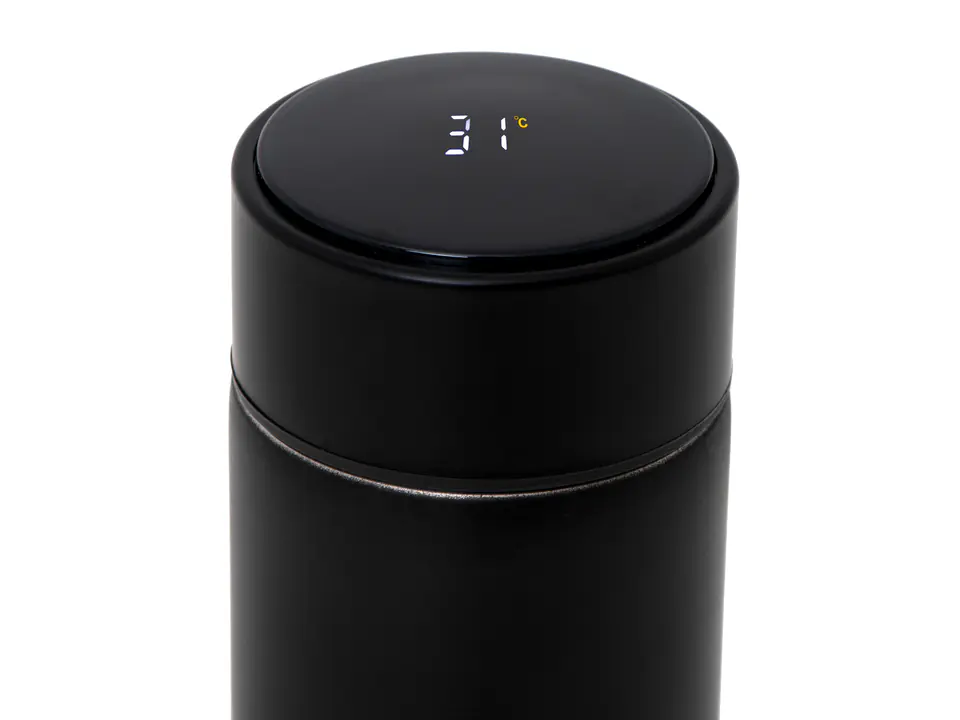 Thermal mug smart LED thermos 500ml black