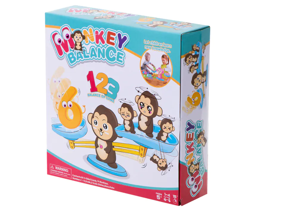 Weighing pan educational learning to count monkey large