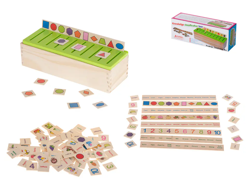 Wooden puzzle sorter puzzle match images