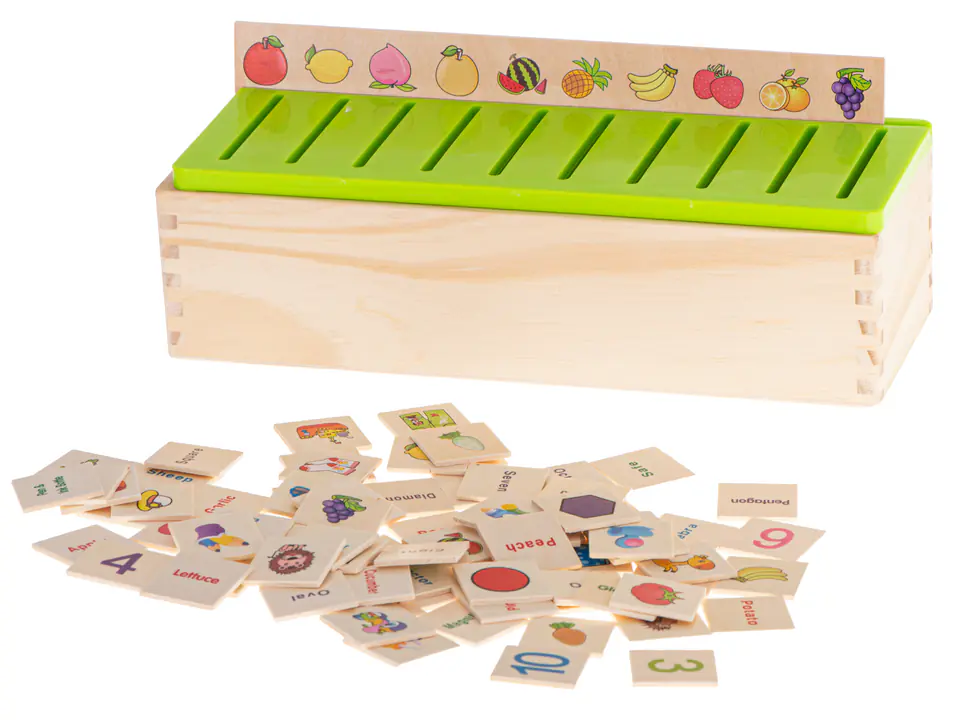 Wooden puzzle sorter puzzle match images