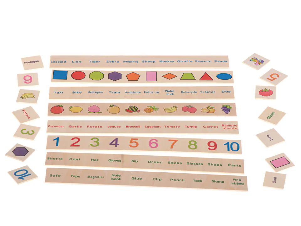 Wooden puzzle sorter puzzle match images