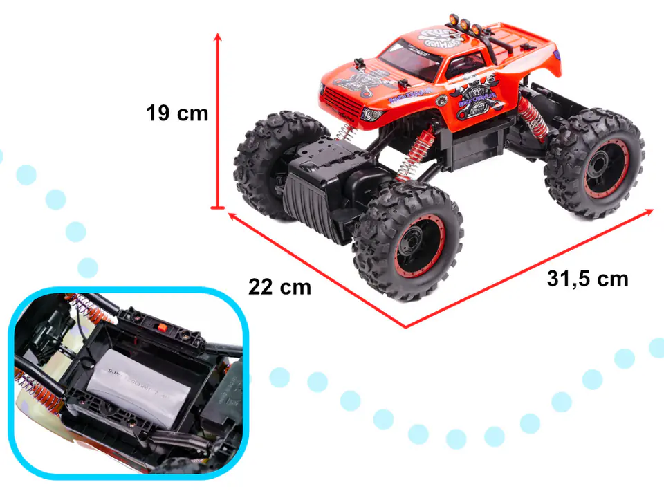 RC Car NQD ROCK CRAWLER KING 1:12 USB red