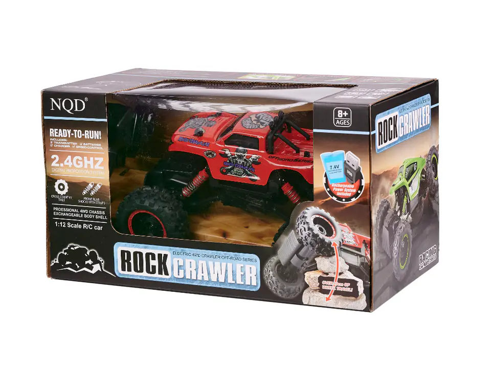 RC Car NQD ROCK CRAWLER KING 1:12 USB red