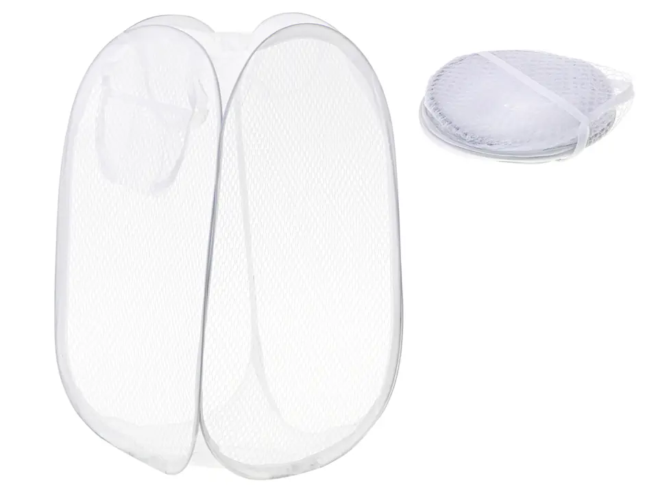 Organizer basket laundry container toys clothes foldable white