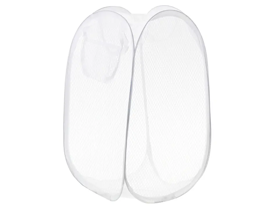 Organizer basket laundry container toys clothes foldable white