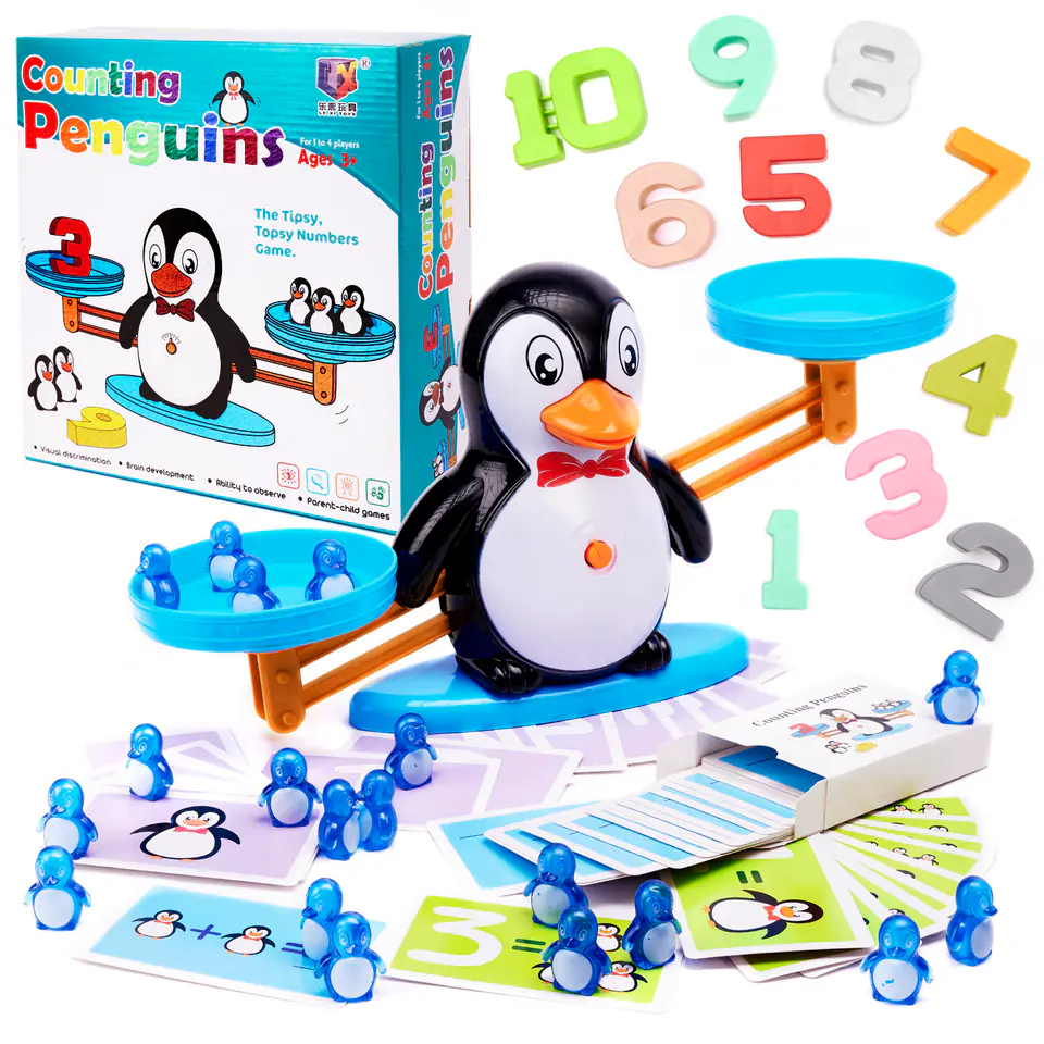 Weighing Pans Educational Learning Penguin Counting Large