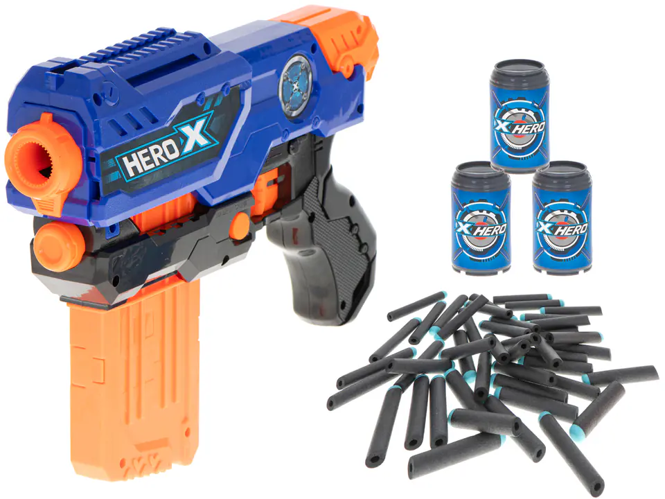 Foam machine arrow gun + magazine + 3 targets + 48 arrows