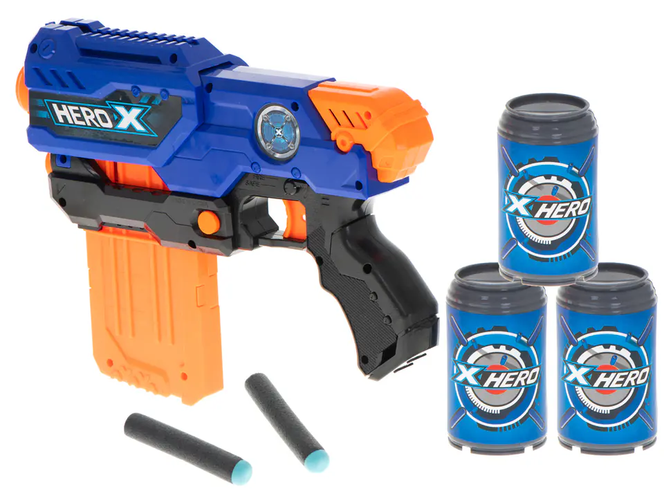 Foam machine arrow gun + magazine + 3 targets + 48 arrows