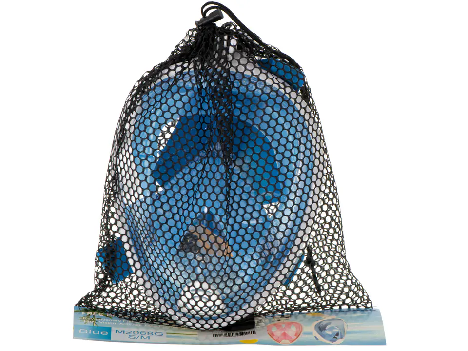Snorkeling mask full folding S/M blue