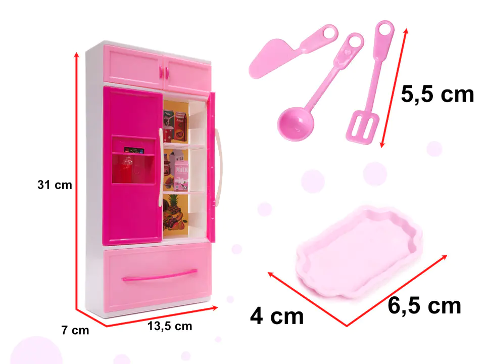 Furniture for dolls kitchen 4 segments LED sounds