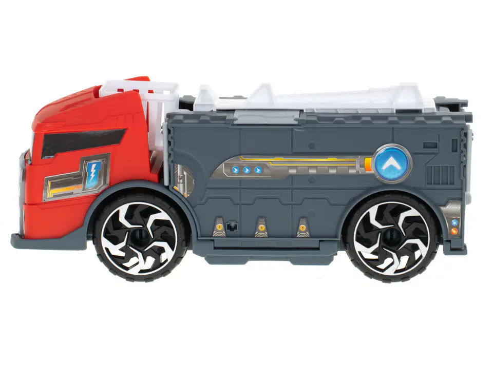 Transporter truck TIR 2in1 parking tow truck + 3 cars red