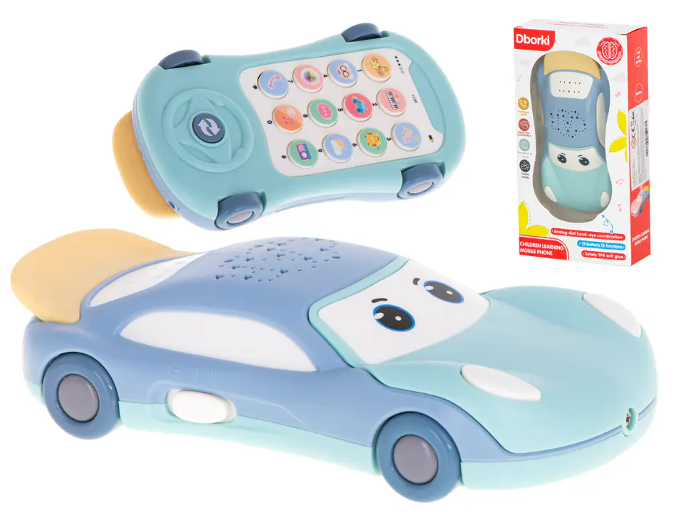 Projector stars car phone with music blue