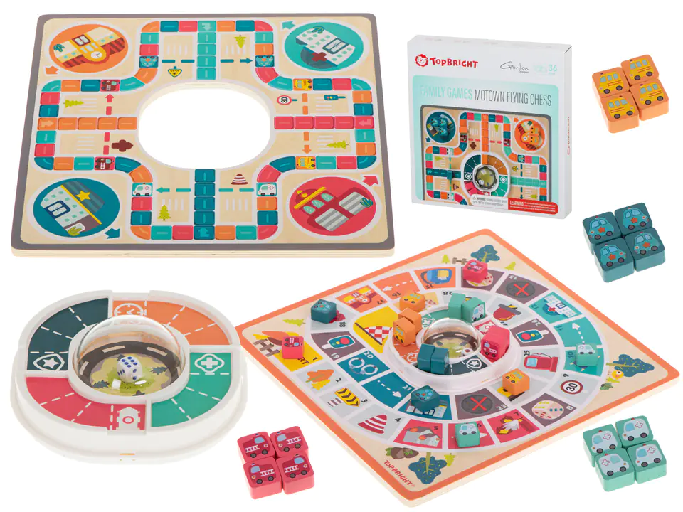 Board game puzzle family wooden board 2in1 Chinese