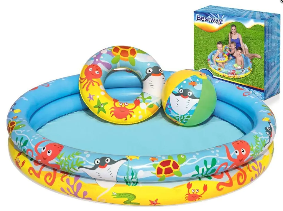 BESTWAY 51124 Pool ball wheel paddling pool 122cm