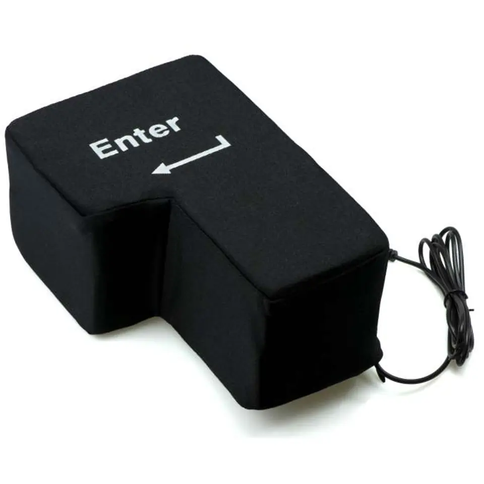 Klawisz ENTER duża antystresowa poduszka USB